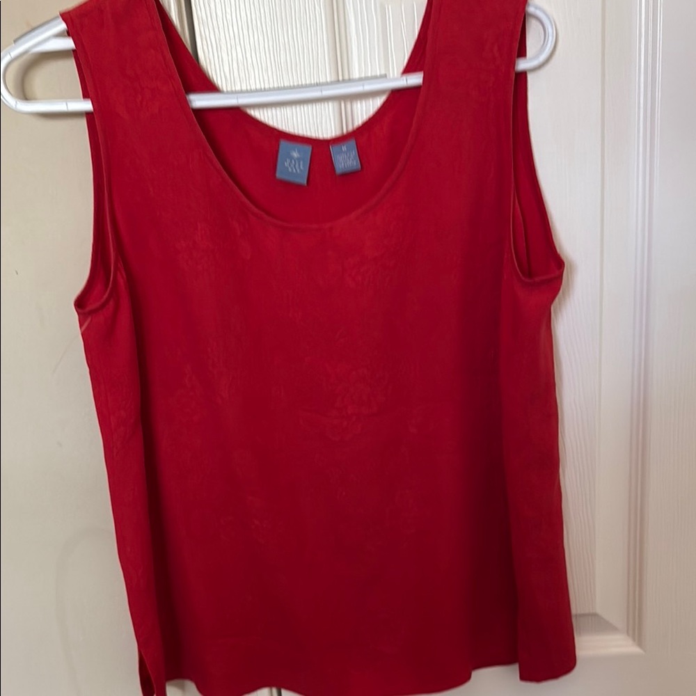 Coldwater Creek Red Sleeveless Tank Top